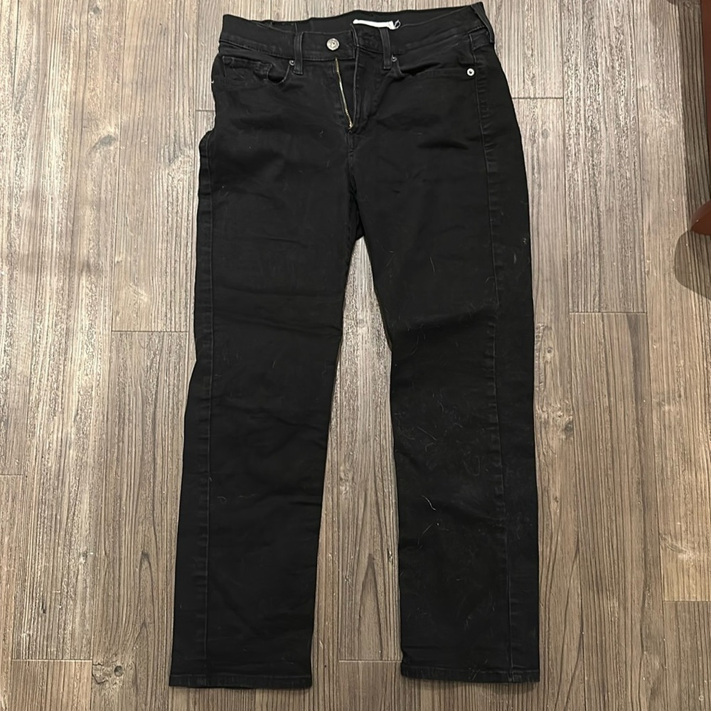 Levis classic straight black jeans